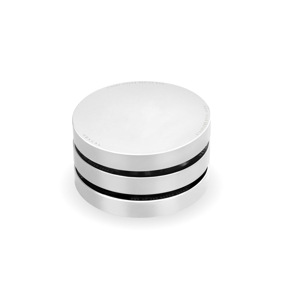 A finely crafted Hexcal Stainless Steel Cable Organizer, enhancing the aesthetic of your desk while keeping cables in place.